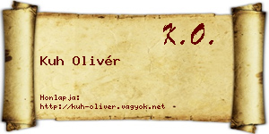 Kuh Olivér névjegykártya