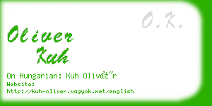 oliver kuh business card